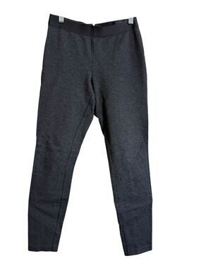 J. Crew Pixi Dark Charcoal Ponte Leggings with back zip closure